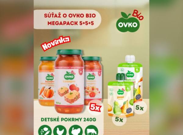 SÚŤAŽ mama_a_ja a OVKO: vyhrajte OVKO Bio megabalík 5+5+5 (3 výherkyňe)