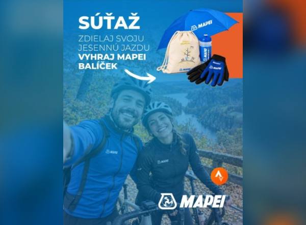 SÚŤAŽ MAPEI: vyhrajte MAPEI balíček za jesennú cyklojazdu (3 výhercovia)