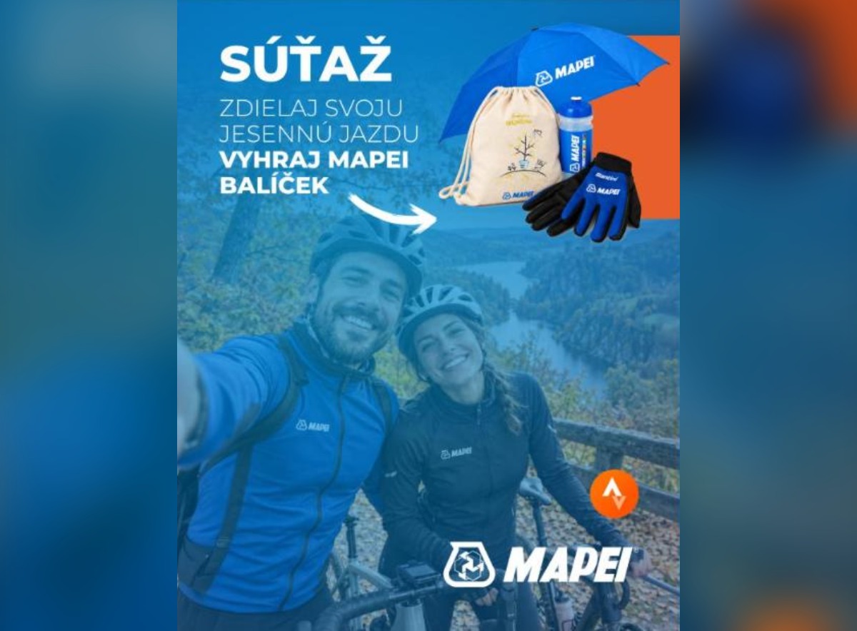 SÚŤAŽ MAPEI: vyhrajte MAPEI balíček za jesennú cyklojazdu (3 výhercovia)