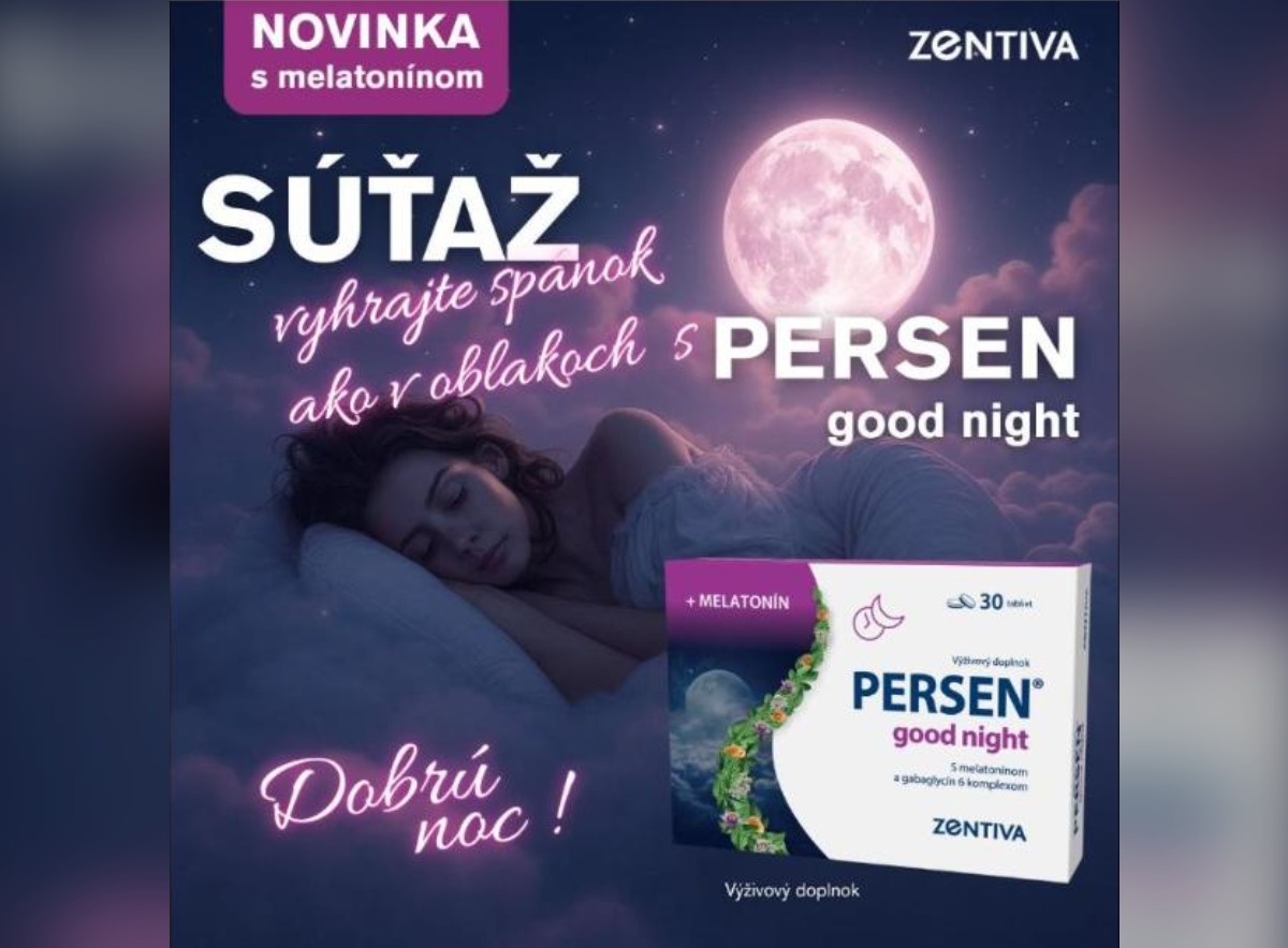 SÚŤAŽ Medikament.sk: vyhrajte 3-mesačné balenie Persen Good Night (1 výherca)