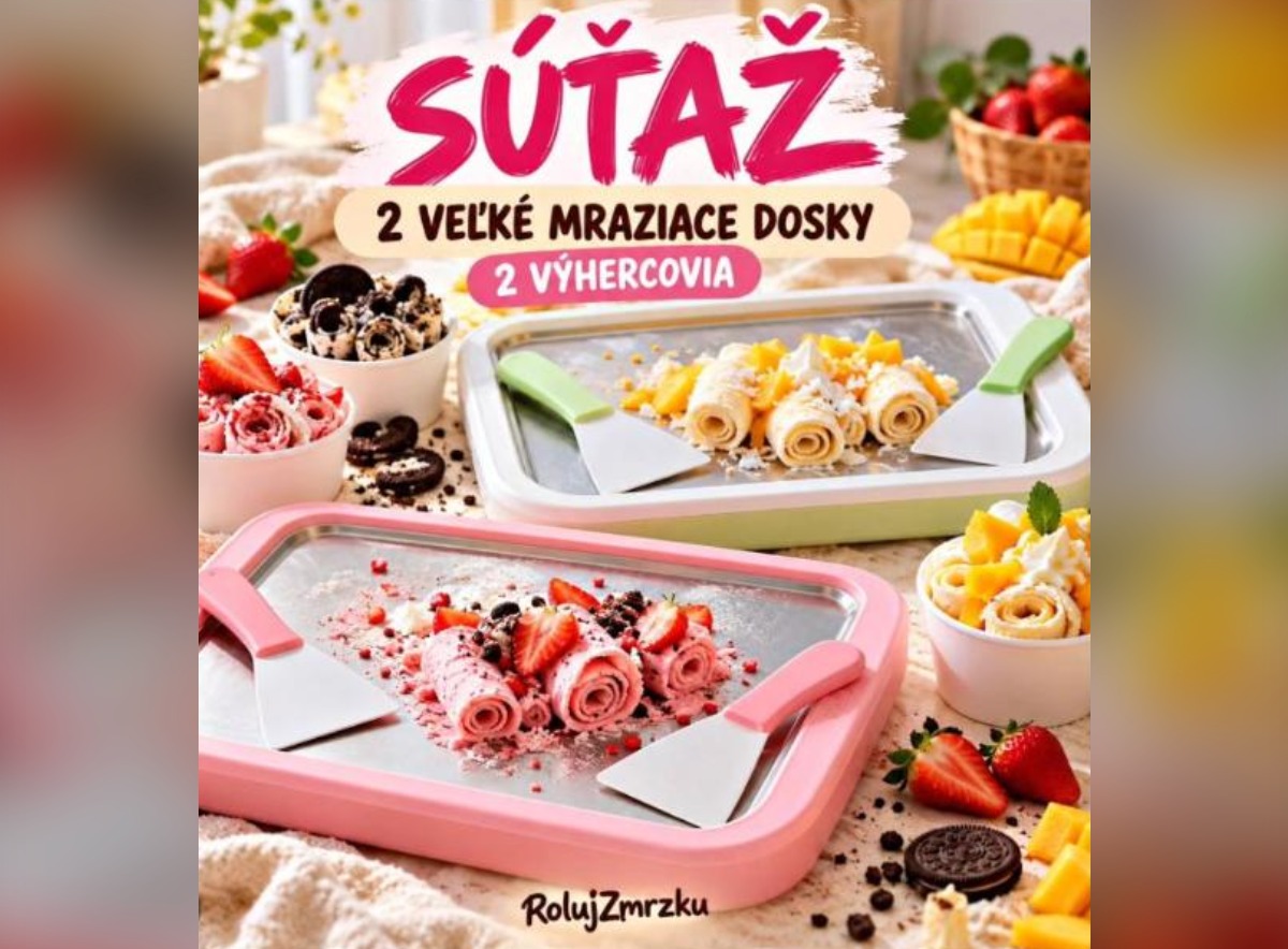 SÚŤAŽ Momostyl_mom × RolujZmrzku: vyhrajte veľkú mraziacu dosku na rolovanú zmrzlinu (2 výhercovia)