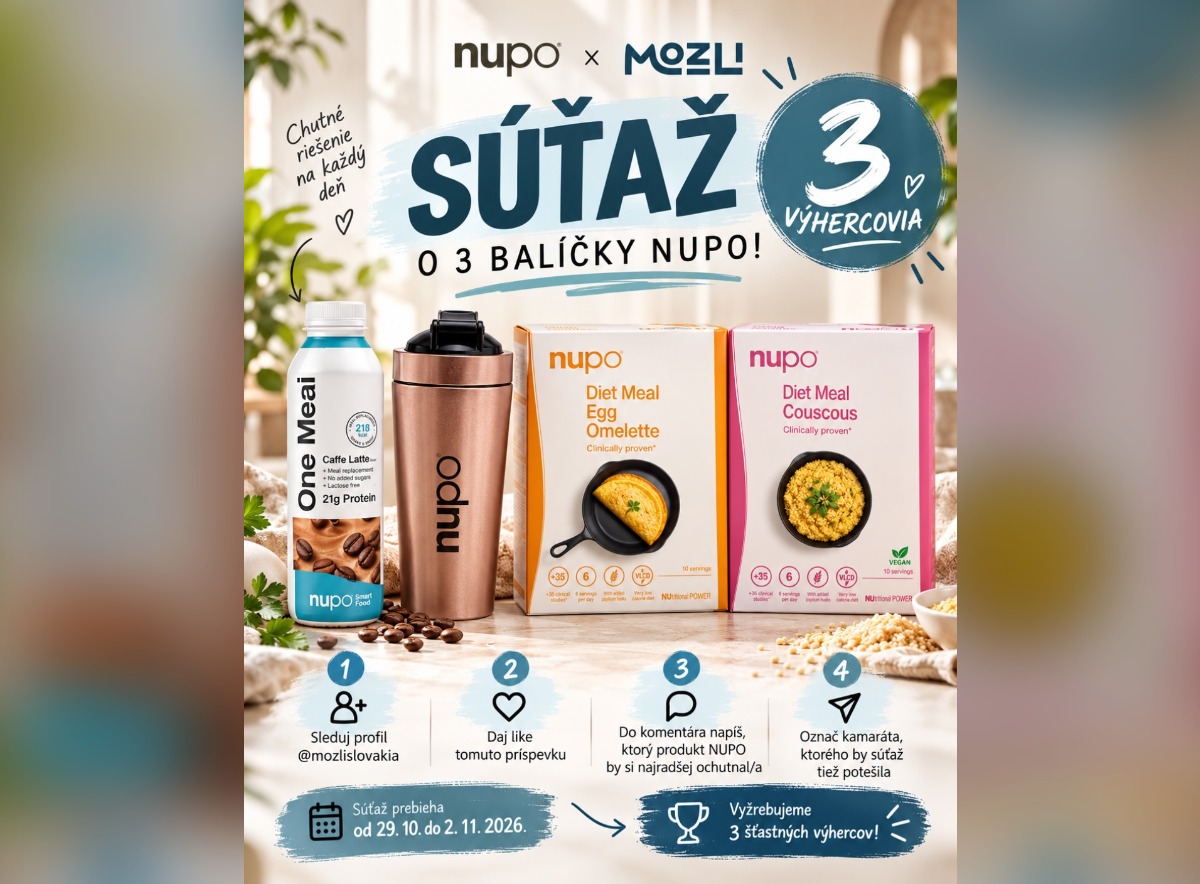 SÚŤAŽ Mozli x NUPO: vyhrajte balíčok produktov NUPO (3 výhercovia)