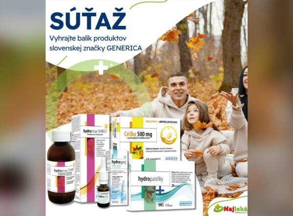 SÚŤAŽ Najlekáreň: vyhrajte balík produktov GENERICA (3 výhercovia)