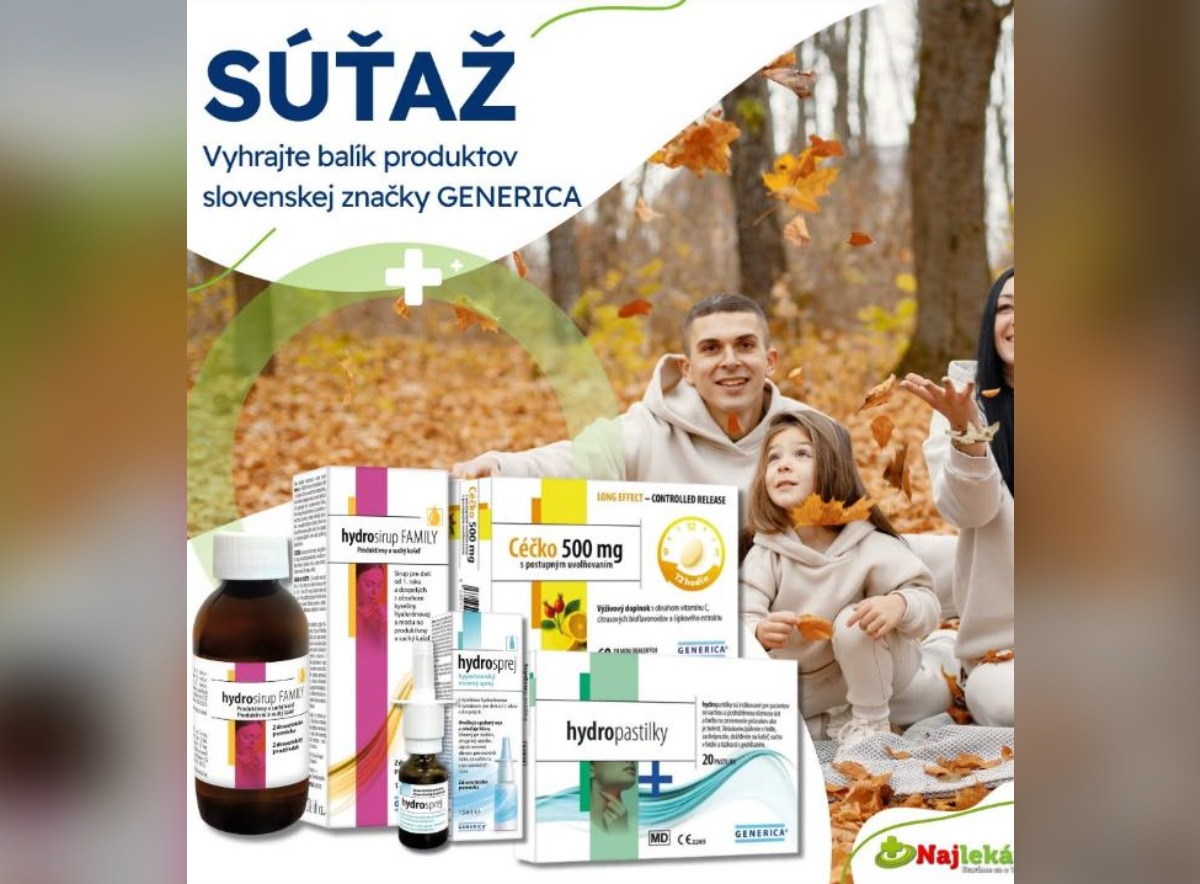 SÚŤAŽ Najlekáreň: vyhrajte balík produktov GENERICA (3 výhercovia)