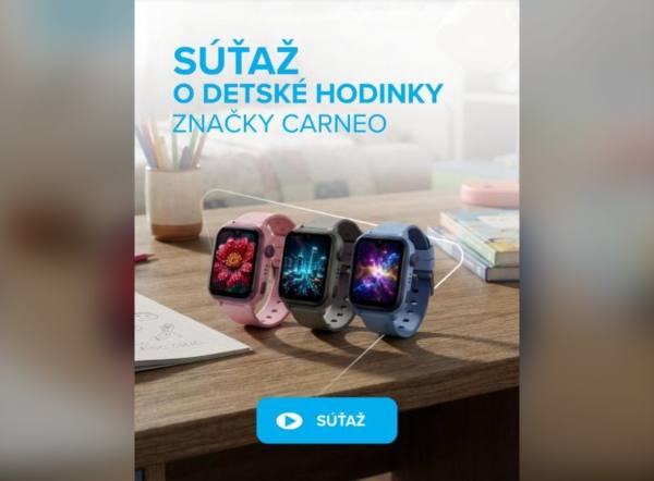 SÚŤAŽ NAY: vyhrajte detské hodinky Carneo GuardKid+ 4G Platinum (2 výhercovia)
