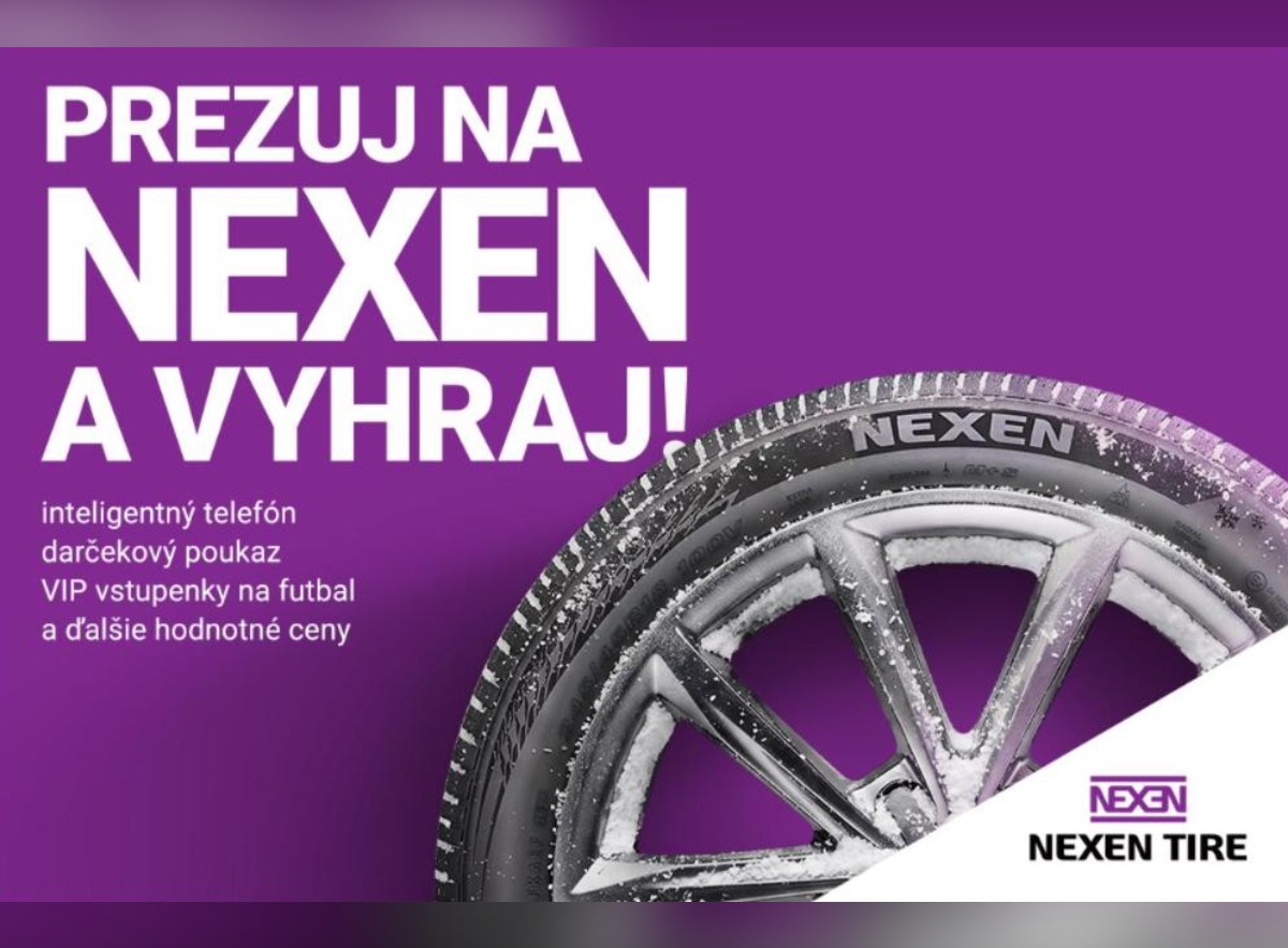 SÚŤAŽ Nexen Tire: kúpte pneumatiky a vyhrajte smartfón, sadu pneumatík či VIP vstup na Slaviu