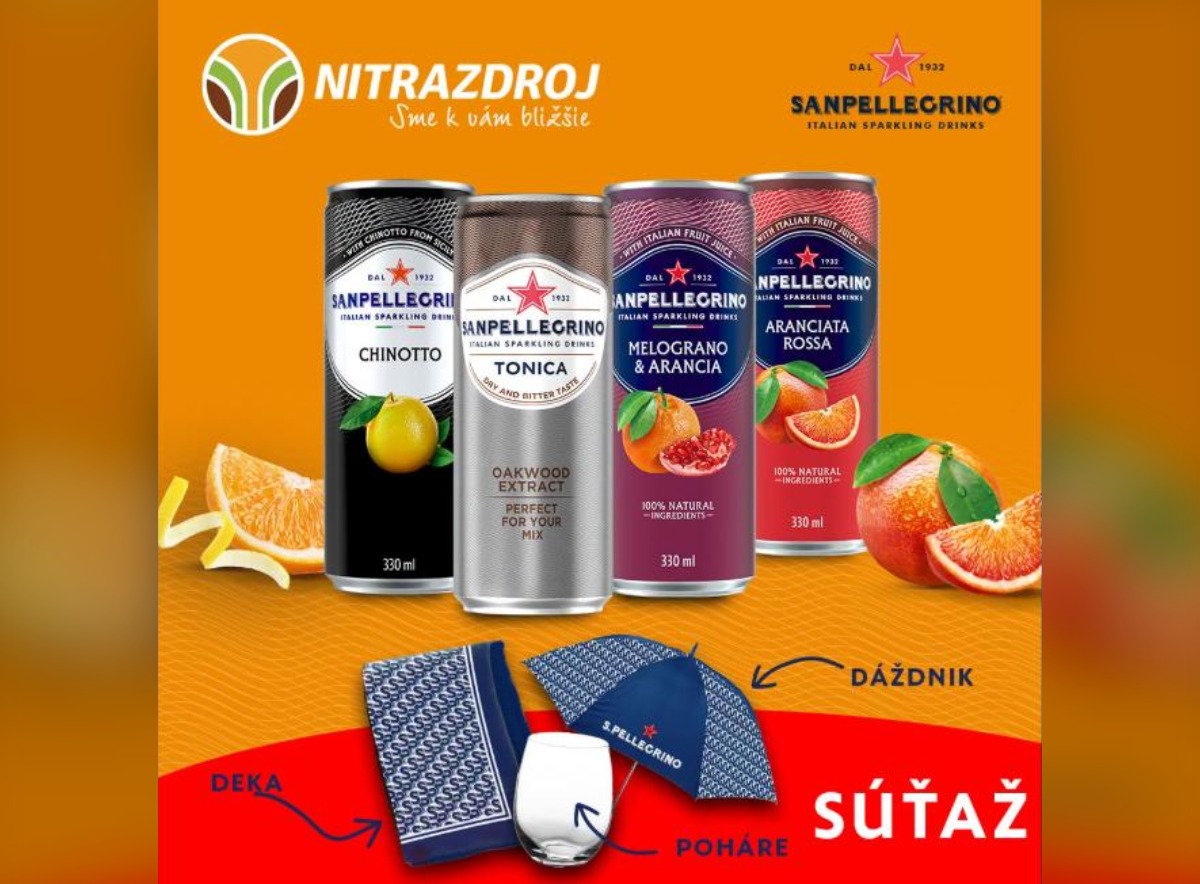 SÚŤAŽ Nitrazdroj: vyhrajte balíček Sanpellegrino