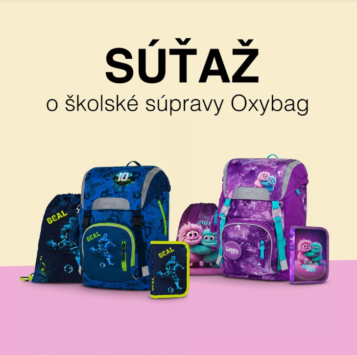 Súťaž o 2 školské súpravy OXYBAG pre prváčikov