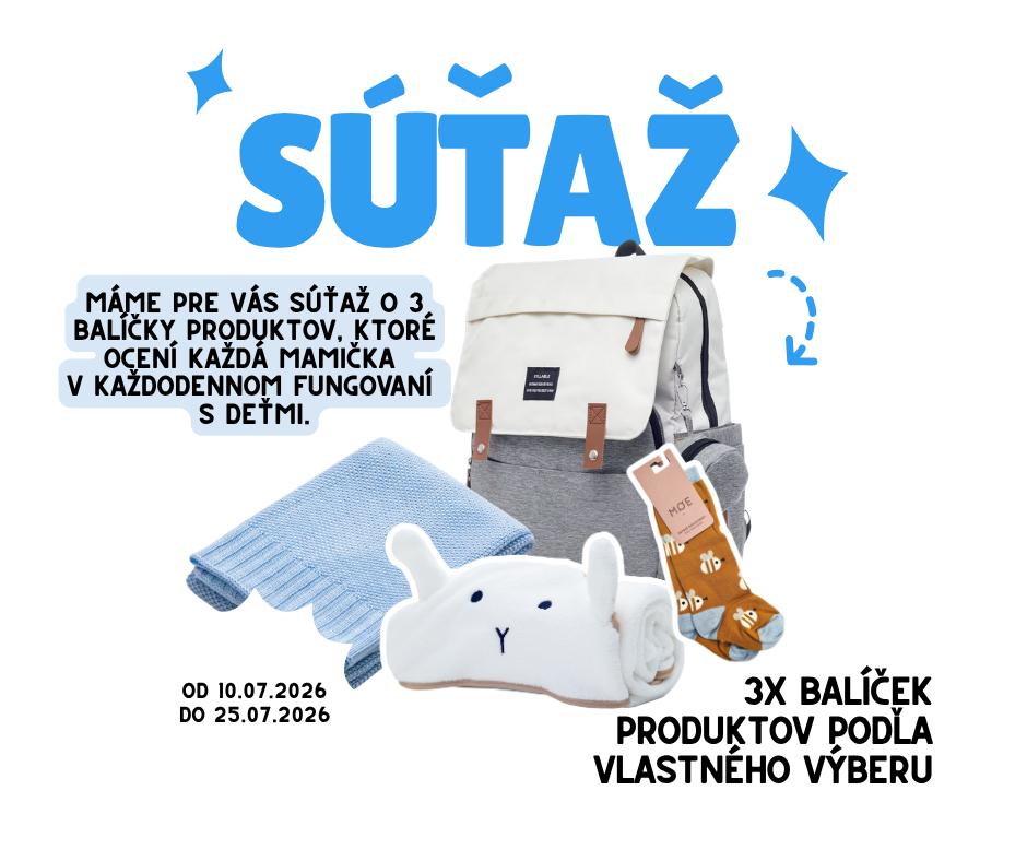 SÚŤAŽ o 3 balíčky produktov pre deti!