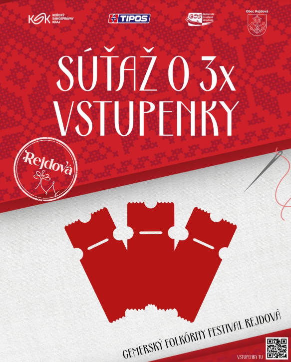 Súťaž o 3x vstupenku na Gemerský folklórny festival Rejdová