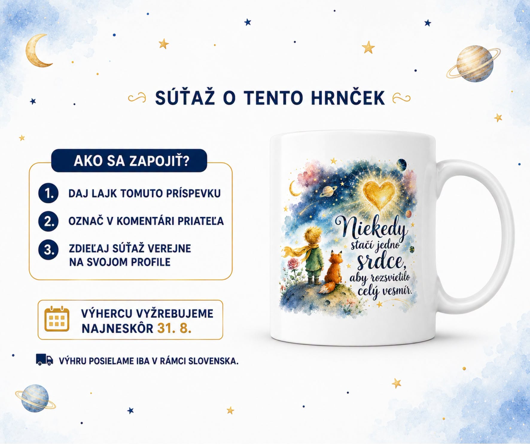 Súťaž o hrnček Malý princ od Sviečky s láskou