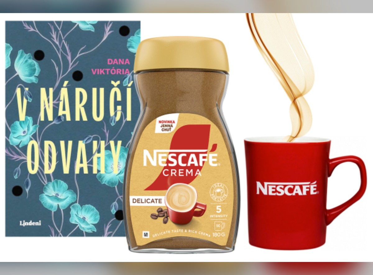 Súťaž o hrnček s kávou NESCAFÉ Crema Delicate a knihu V náručí odvahy (Lindeni)