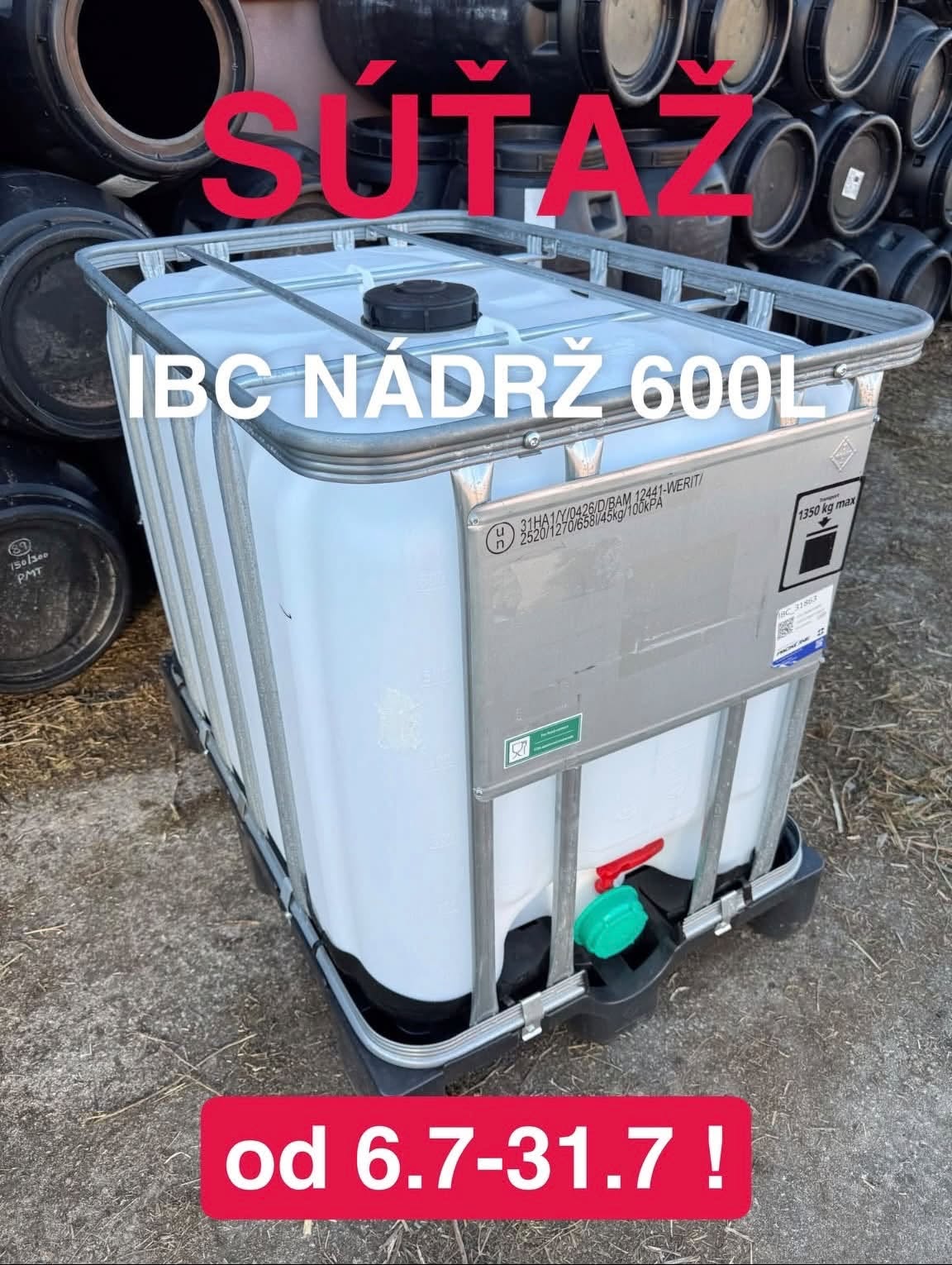 SÚŤAŽ O IBC NÁDRŽ 600