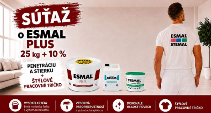 Sutaz o maliarsky balicek ESMAL PLUS a stylove tricko