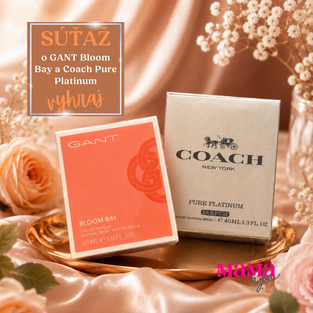 Súťaž o parfémy GANT Bloom Bay a Coach Pure Platinum