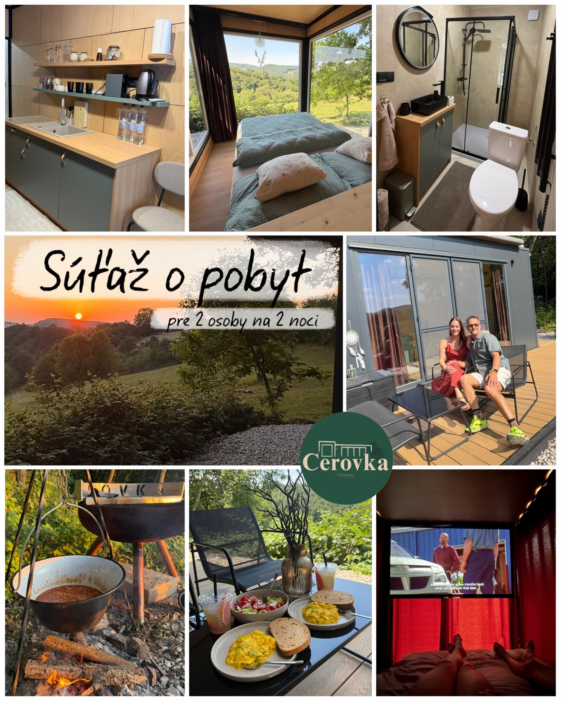 Súťaž o pobyt pre 2 osoby v Glamping Cerovka