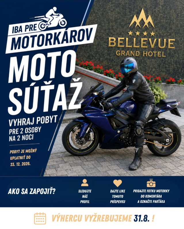 Súťaž o pobyt pre 2 osoby v Grand Hoteli Bellevue vo Vysokých Tatrách