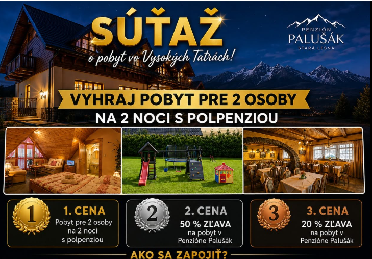 Súťaž o pobyt vo Vysokých Tatrách !!!