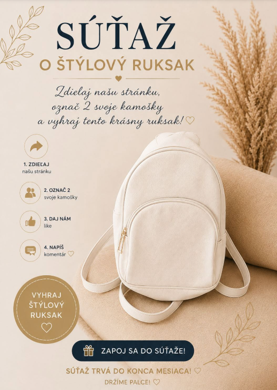 Súťaž o štýlový béžový ruksak