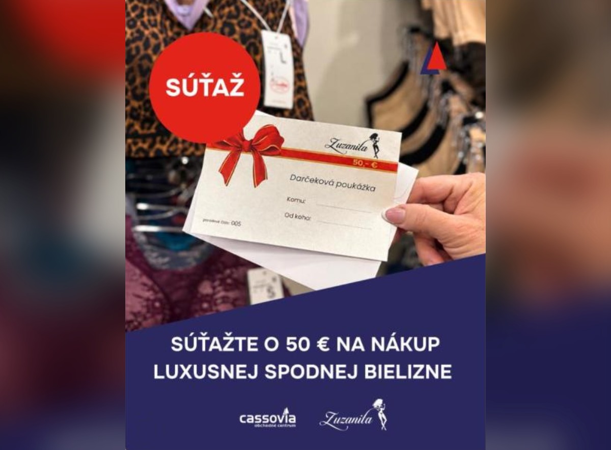 SÚŤAŽ OC Cassovia: vyhrajte poukážku 50 € na spodnú bielizeň