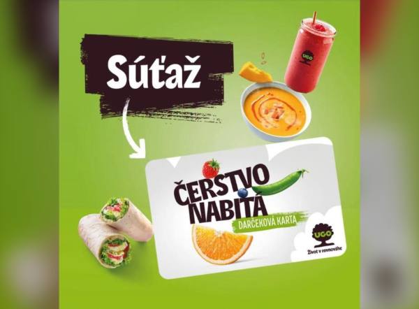 SÚŤAŽ OC Laugaricio: vyhrajte darčekovú kartu UGO Freshbar v hodnote 50 €