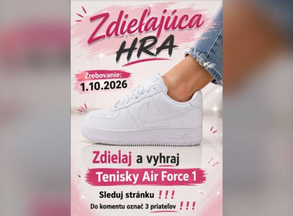 SÚŤAŽ Outlet Slovensko: vyhrajte tenisky Nike Air Force 1 (1 výherca)