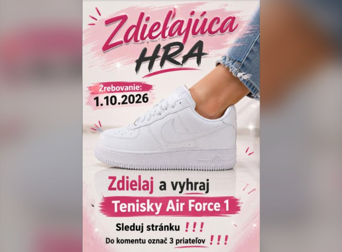 SÚŤAŽ Outlet Slovensko: vyhrajte tenisky Nike Air Force 1 (1 výherca)