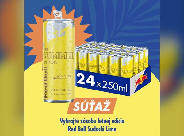 SÚŤAŽ PIMA.sk: vyhrajte kartón Red Bull Sudachi & Lime (1 výherca)