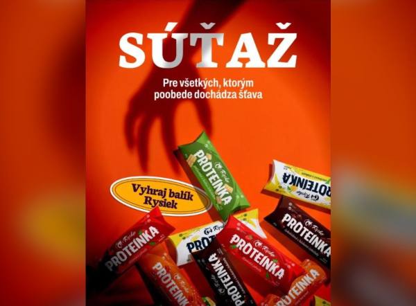 SÚŤAŽ Ryska: vyhrajte balík proteínových tyčiniek podľa výberu
