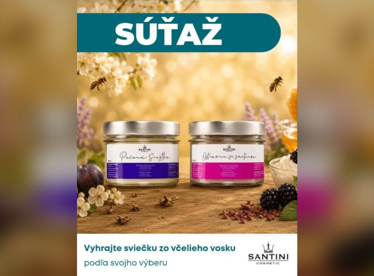 SÚŤAŽ Santini Cosmetic: vyhrajte sviečku zo včelieho vosku (150 ml)