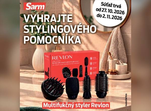 SÚŤAŽ ŠARM: vyhrajte multifunkčný styler Revlon