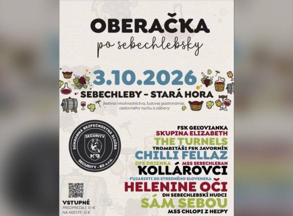 SÚŤAŽ SECURITY - K9: vyhrajte 2 vstupenky na Oberačku po sebechlebsky