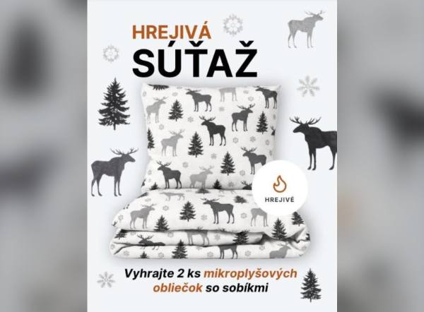 SÚŤAŽ Škodák.sk: vyhrajte 2 ks mikroplyšových obliečok so sobíkmi