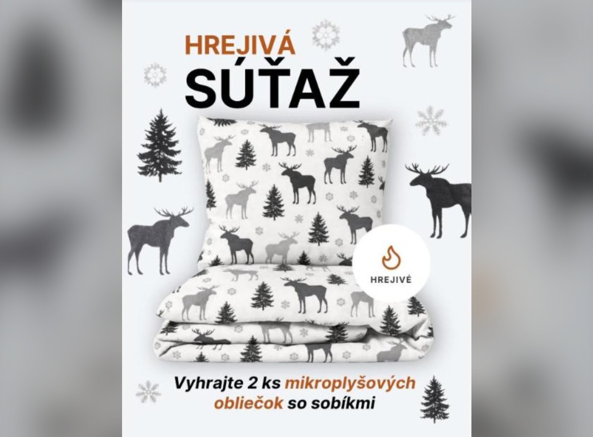SÚŤAŽ Škodák.sk: vyhrajte 2 ks mikroplyšových obliečok so sobíkmi