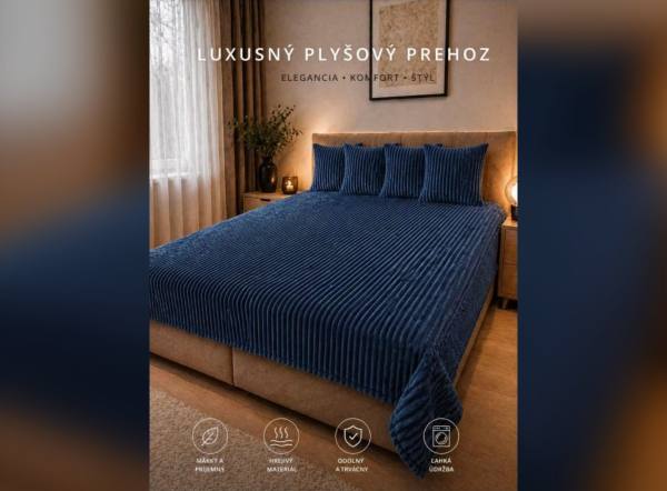 SÚŤAŽ Stesa Home: vyhrajte luxusný plyšový prehoz 140 × 200 cm