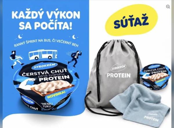 SÚŤAŽ Syrokrém Protein: vyhrajte balíček pre športovcov (2 výhercovia)