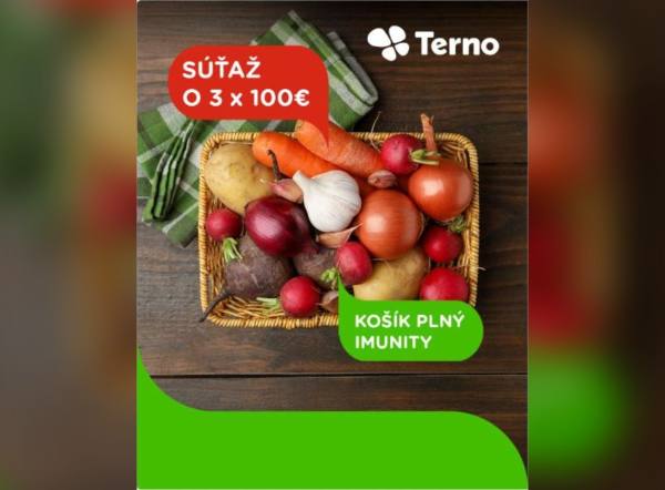SÚŤAŽ Terno: vyhrajte 100 € kredit na nákup (3 výhercovia)