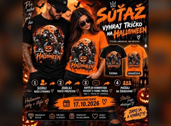 SÚŤAŽ TvojGift: vyhrajte originálne Halloween tričko