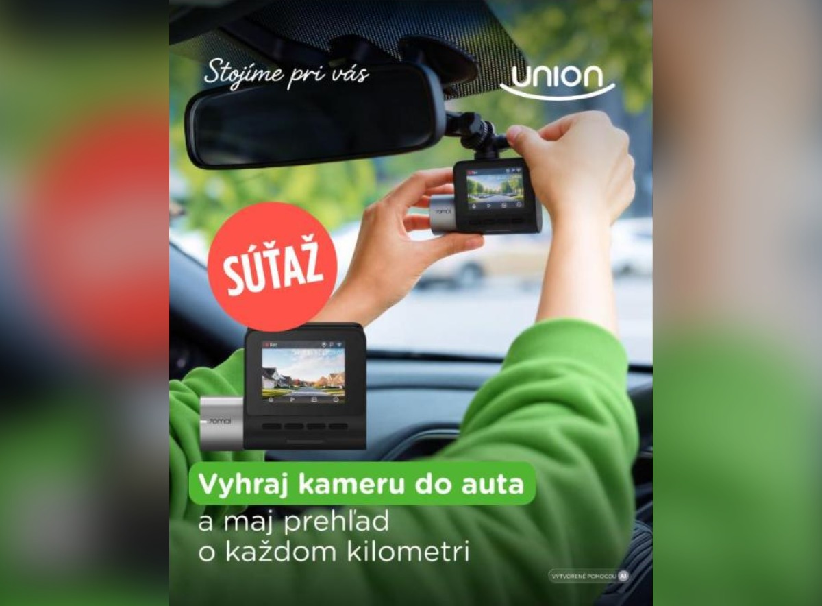 SÚŤAŽ Union poisťovňa: vyhrajte palubnú kameru do auta