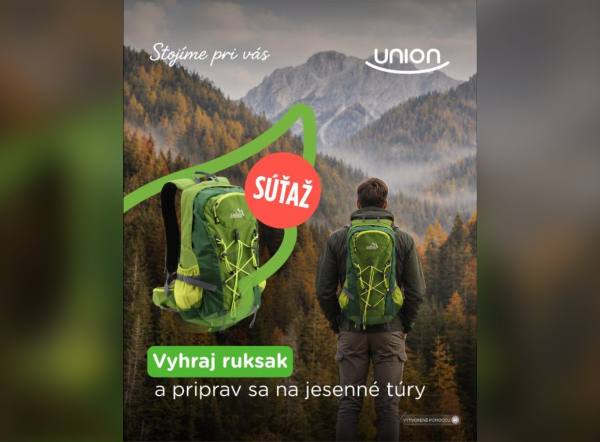 SÚŤAŽ Union poisťovňa: vyhrajte turistický batoh Cattara (1 výherca)