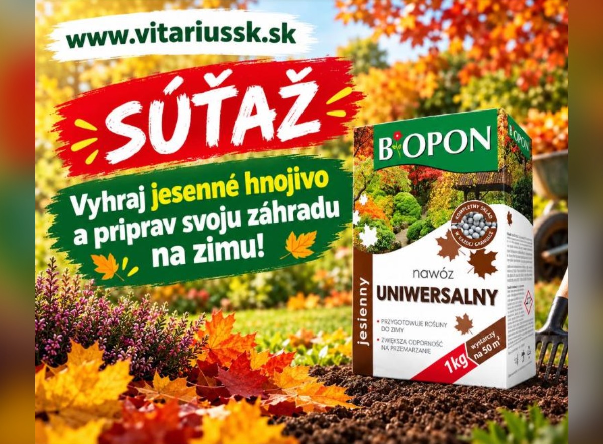 SÚŤAŽ Vitarius: vyhrajte jesenné hnojivo BIOPON 1 kg