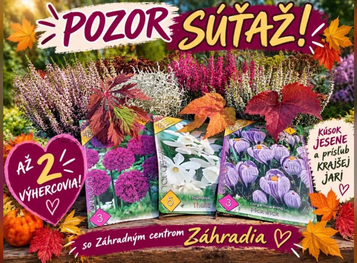 SÚŤAŽ Záhradné centrum Záhradia: vyhrajte jesenný balíček cibuľovín a vresov (2 výhercovia)