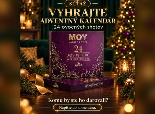 SÚŤAŽ Zamio: vyhrajte adventný kalendár MOY s 24 ovocnými shotmi