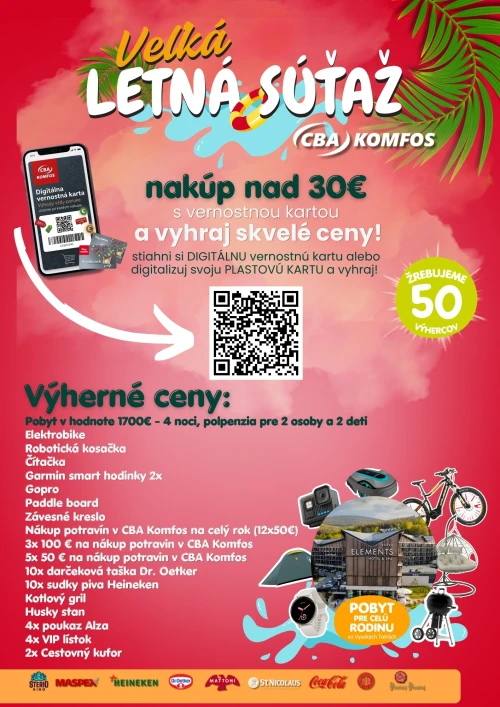 Veľká letná súťaž o 50 skvelých cien