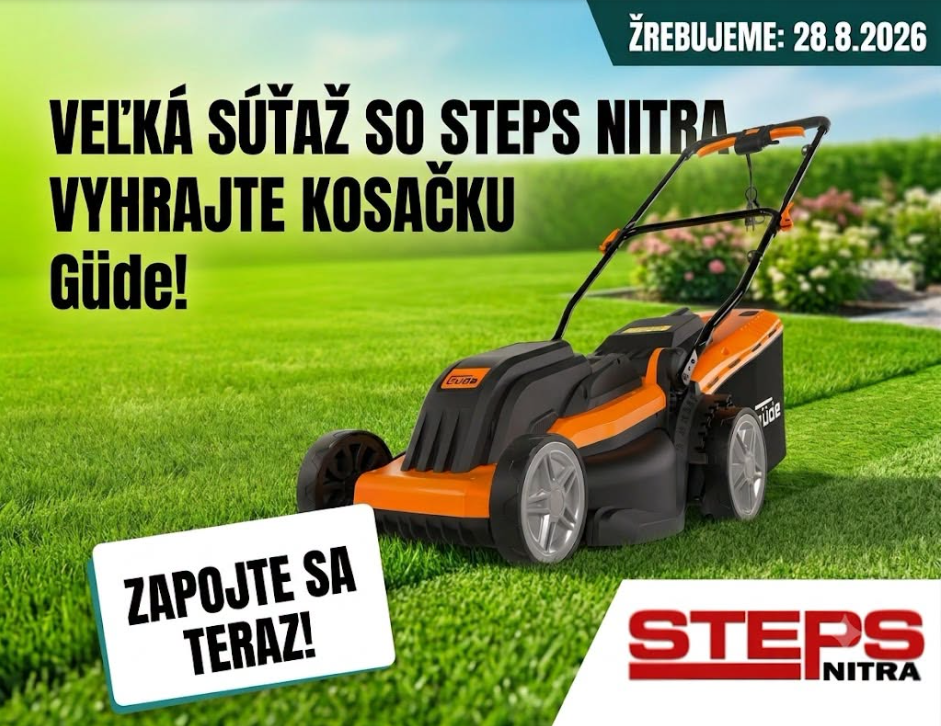 Veľká súťaž so STEPS Nitra o elektrickú kosačku Güde