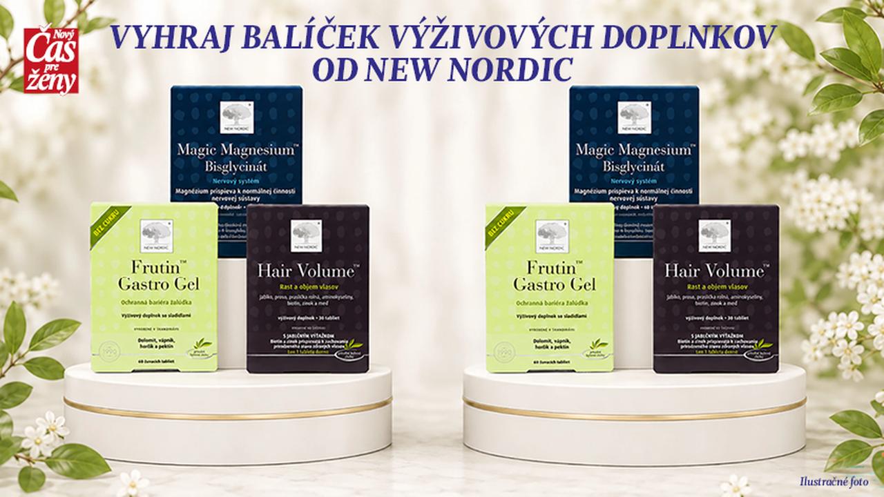Vlasy, energia aj pohoda po jedle? Vyhrajte balíček výživových doplnkov NEW NORDIC