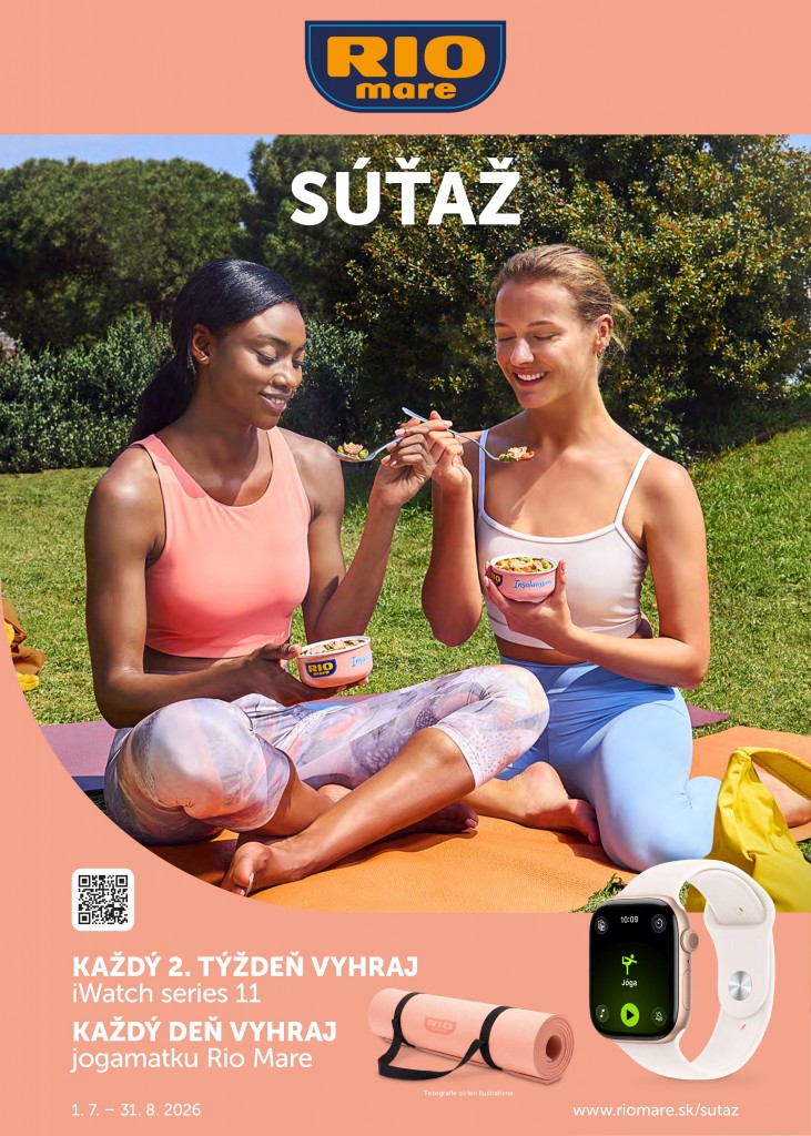 Zapojte sa do letnej súťaže s Rio Mare a vyhrajte iWatch Series 11 alebo jógamatku Rio Mare!